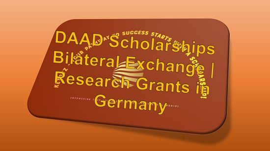 DAAD Scholarships Bilateral Exchange | Research Grants in Germany