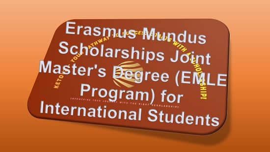 Erasmus Mundus Scholarships Joint Master's Degree (EMLE Program) for International Students