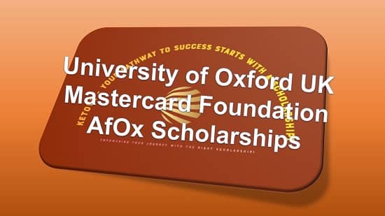 University of Oxford UK Mastercard Foundation AfOx Scholarships